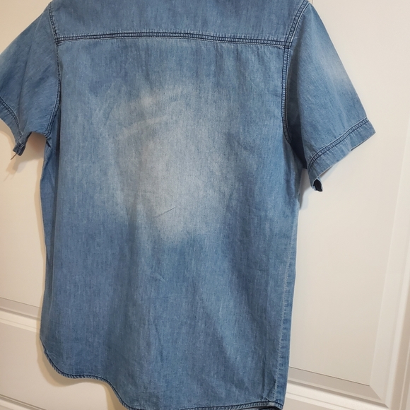 DISNEY MICKEY MOUSE Y2K BLUE DENIM SHORT SLEEVE WOMEN'S POLO SHIRT MEDIUM - Picture 6 of 10